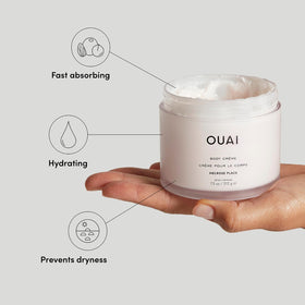 OUAI Melrose Place whipped texture close-up highlighting creamy, fast-absorbing finish