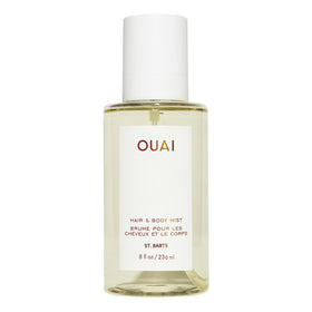 OUAI front bottle view showing St. Barts mist and portable design benefit