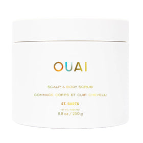 OUAI jar front view showing St. Barts label and size, highlights dual-use