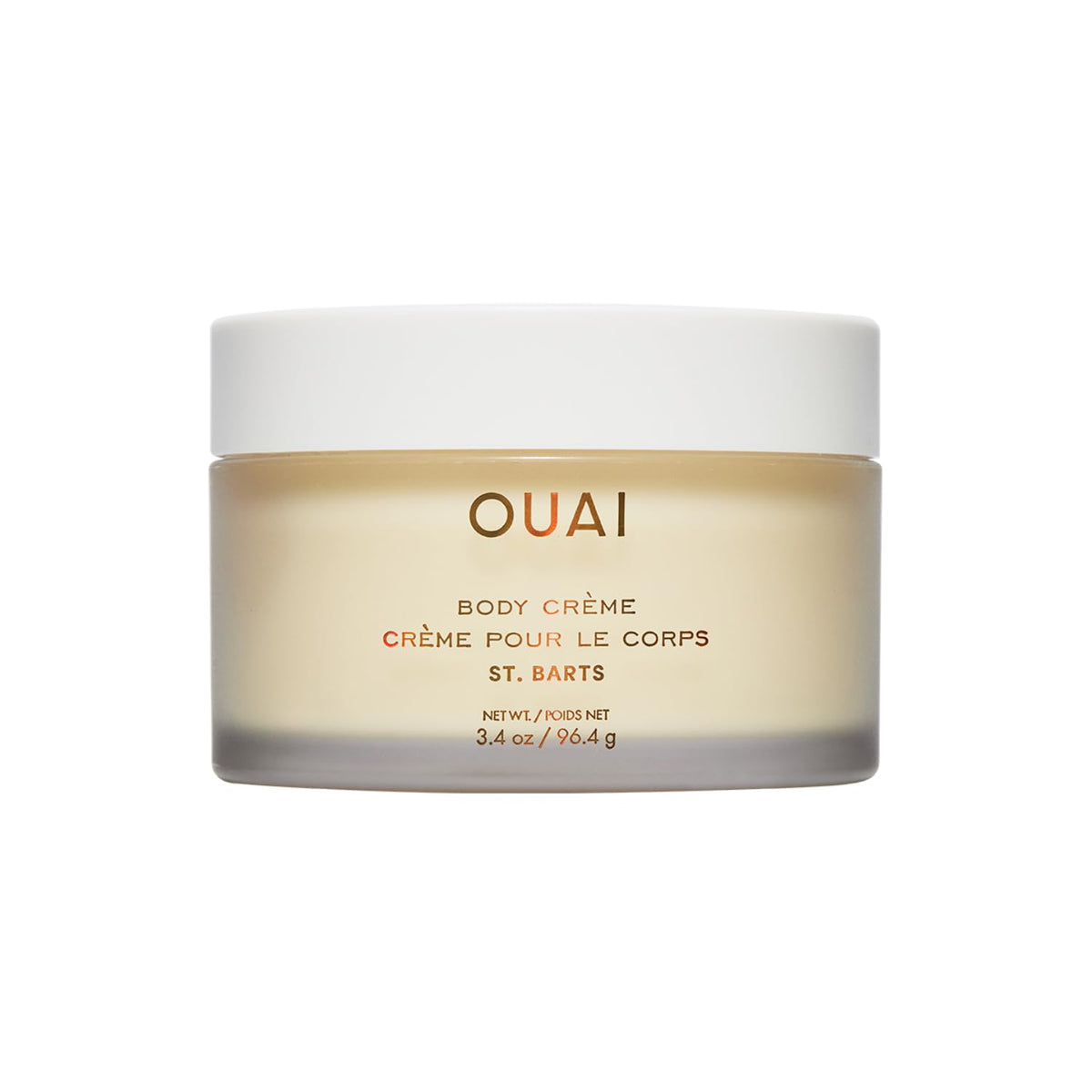 OUAI St. Barts front jar showing label and travel-friendly size benefit