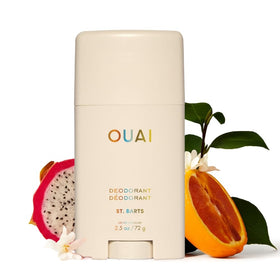 OUAI front packaging showing St. Barts scent and benefit: travel-ready freshness