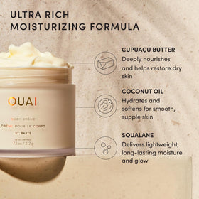 OUAI jar styled in a travel kit conveying portability and convenience benefit