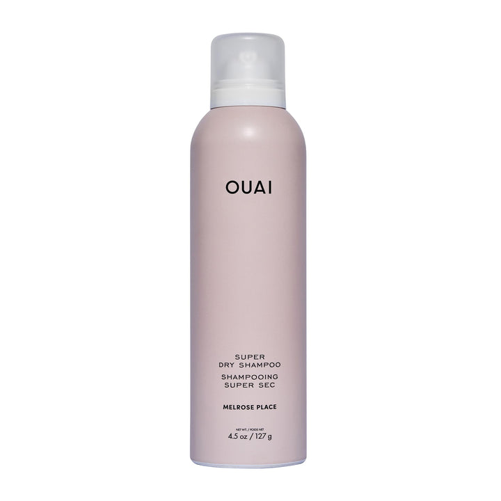 OUAI front packaging of Super Dry Shampoo showing Melrose fragrance for clean hair