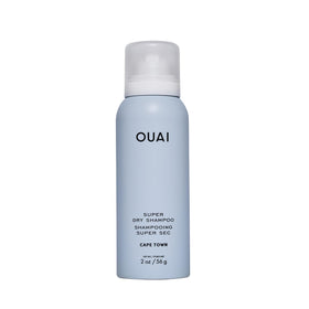 OUAI front packaging showing travel-size can and benefit of oil absorption