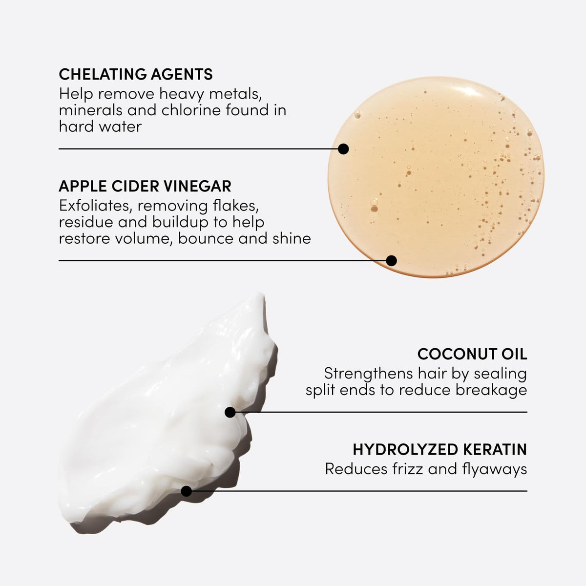 OUAI shampoo lather texture on hand demonstrating effective cleanse