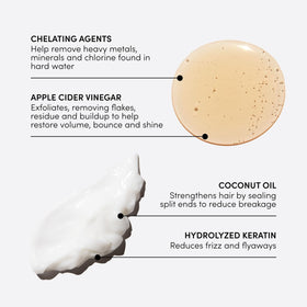 OUAI shampoo lather texture on hand demonstrating effective cleanse