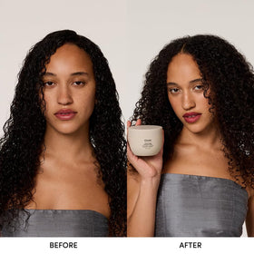 OUAI open jar revealing creamy mask texture for deep conditioning benefit