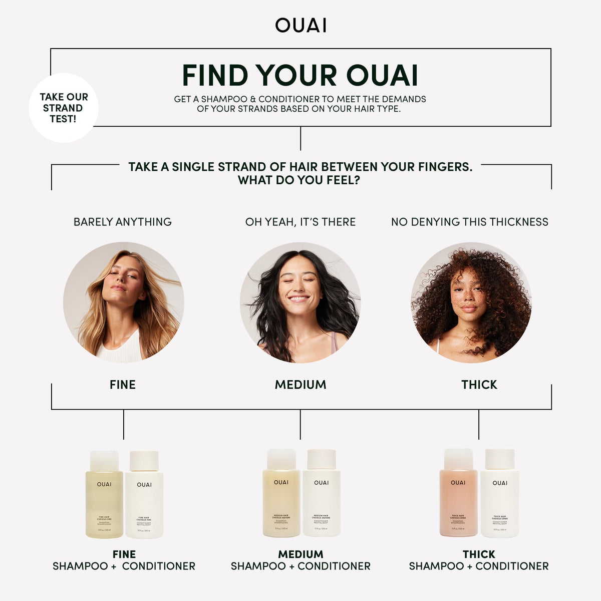OUAI mask on hand ready to apply for targeted nourishment and detangling