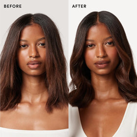 OUAI shampoo lathering texture close-up for gentle cleansing benefit