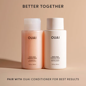OUAI refill pour shot demonstrating larger size and less waste