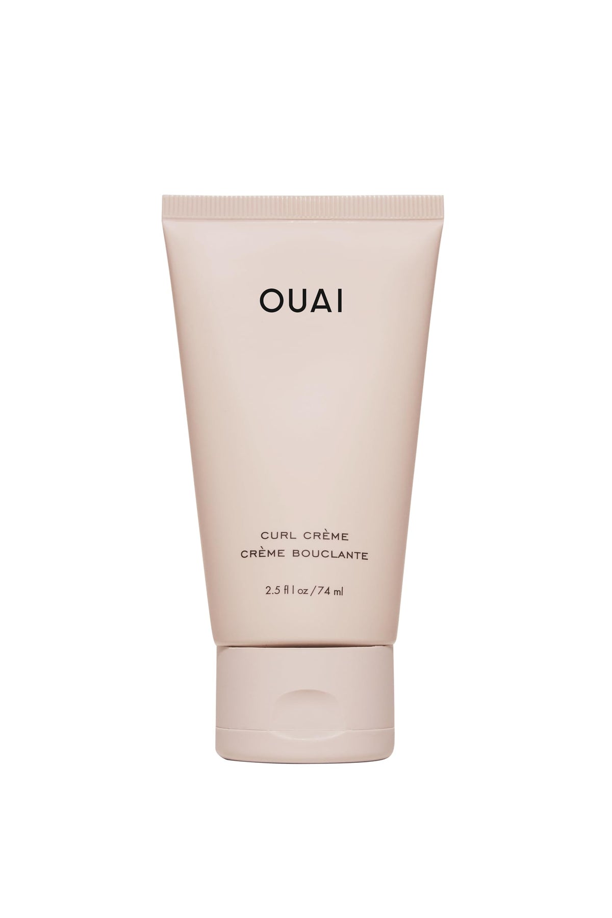 OUAI travel curl cream front packaging showing compact convenience and brand
