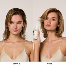 OUAI wave spray deluxe bottle showing texture-enhancing finish