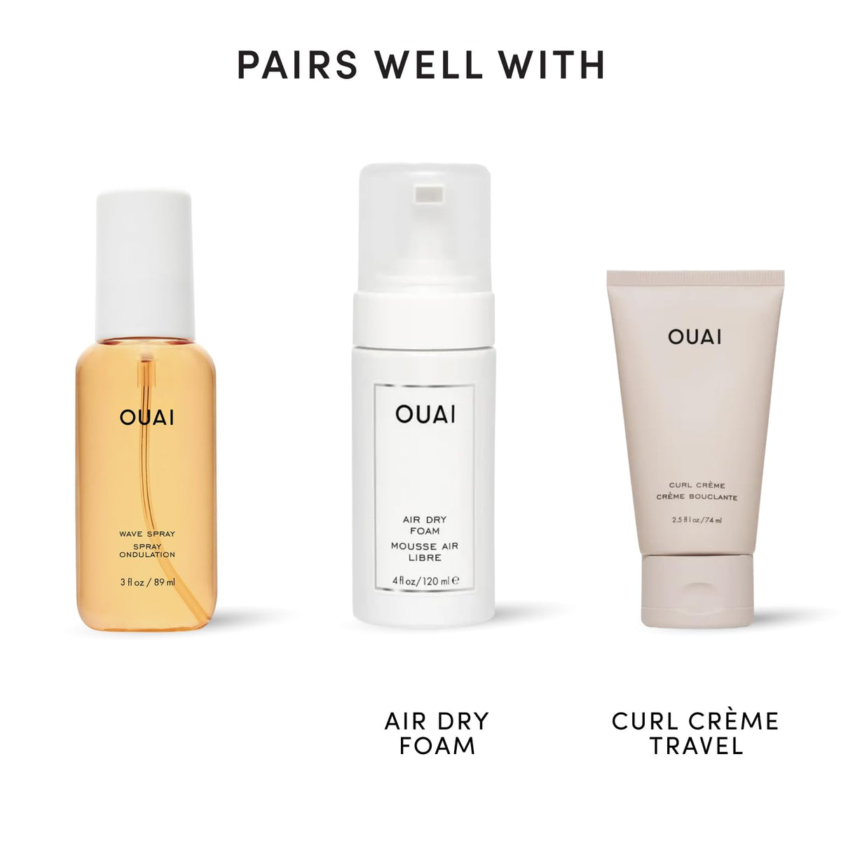 OUAI lifestyle beach scene models effortless waves and natural shine benefit