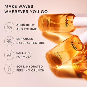 OUAI texture close-up highlights fine mist and lightweight finish benefit