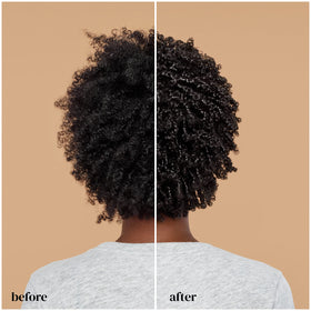 Ouidad applying gel to damp curls demonstrating smooth definition benefit