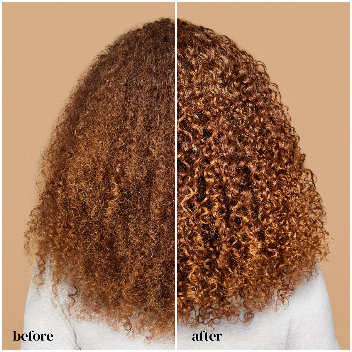 Stylist demonstrating Ouidad rake and shake application for defined curls
