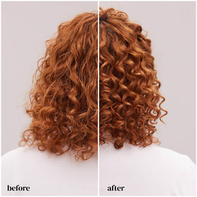 Ouidad before and after curls demonstrating reduced frizz and improved definition