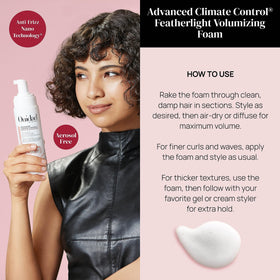 Ouidad foam texture close-up highlighting airy mousse consistency benefits