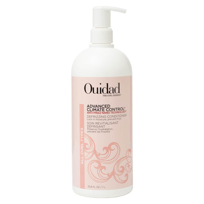 Ouidad front bottle 33.8 fl oz showing product and brand benefits
