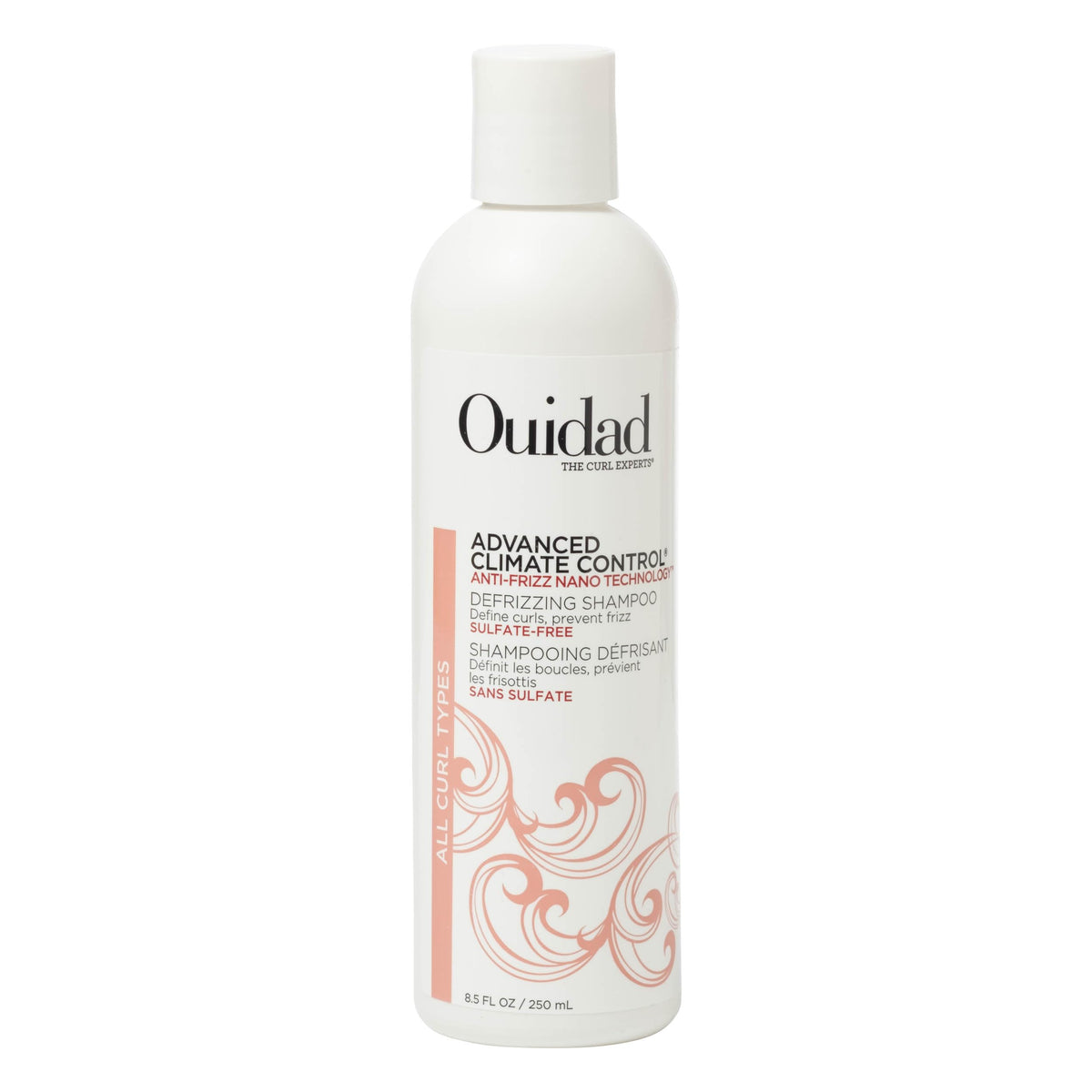 Ouidad front packaging 8.5 fl oz showing product and clear branding for curl care