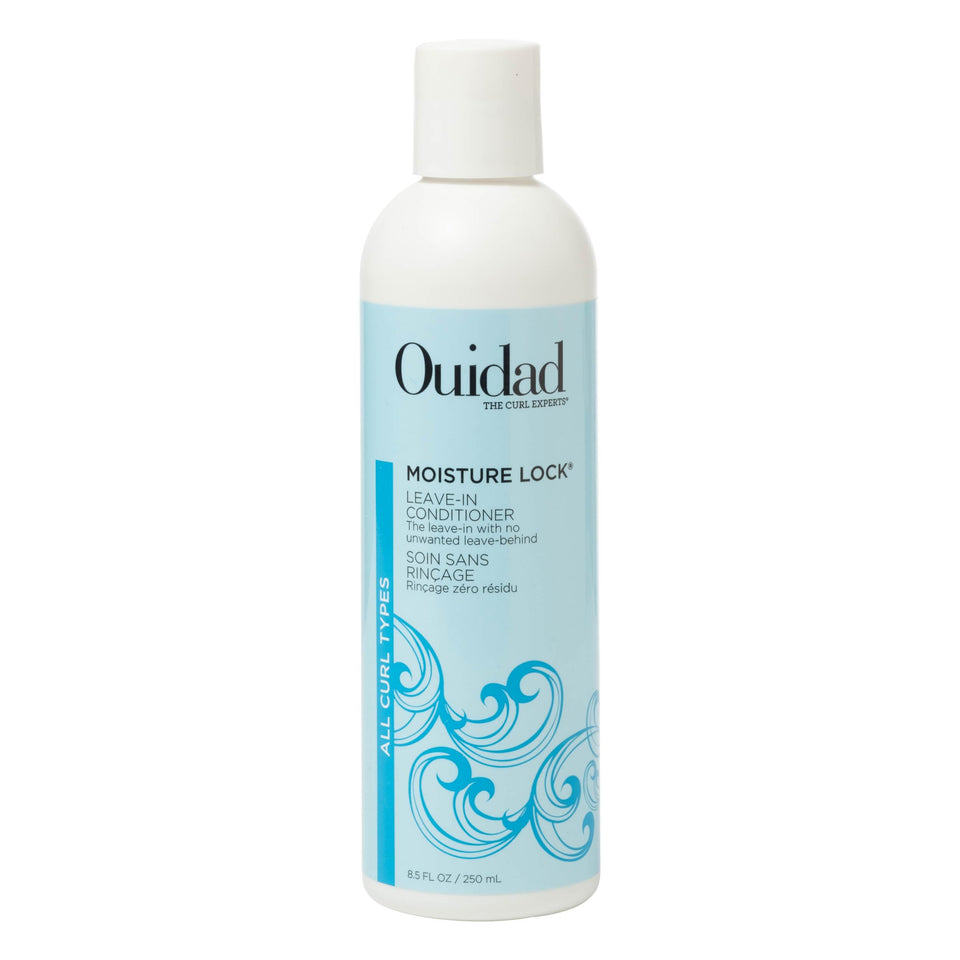 Ouidad front packaging shows product and benefits for hydrated curls