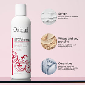 Close-up of Ouidad gel texture highlighting lightweight, non-sticky finish