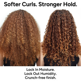 Ouidad label ingredients closeup showing Anti-Frizz Nano Technology benefit