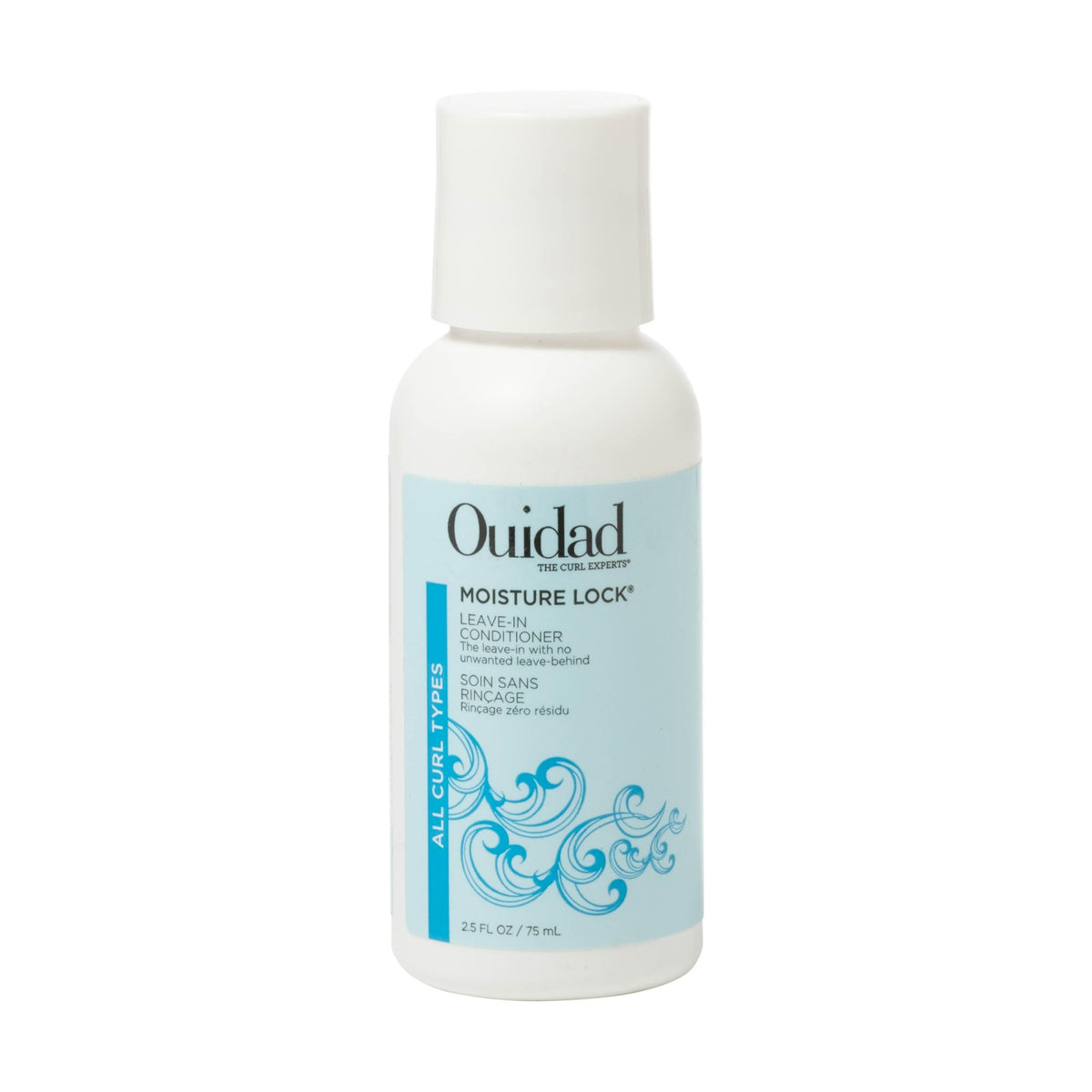 Ouidad Moisture Lock front bottle showing brand and product benefits