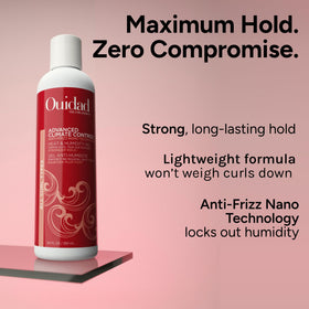 Ouidad gel next to Featherlight Cream to suggest complementary hydration