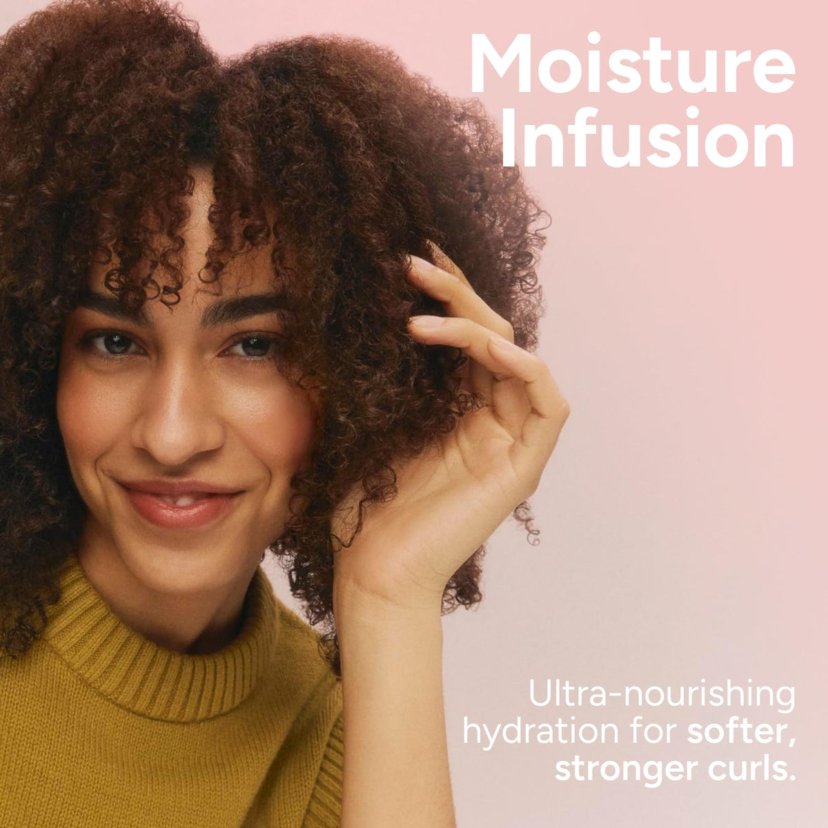 Ouidad label close-up highlighting product name and clean-ingredient benefit