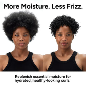 Ouidad leave-in texture on palm demonstrating weightless, non-greasy formula