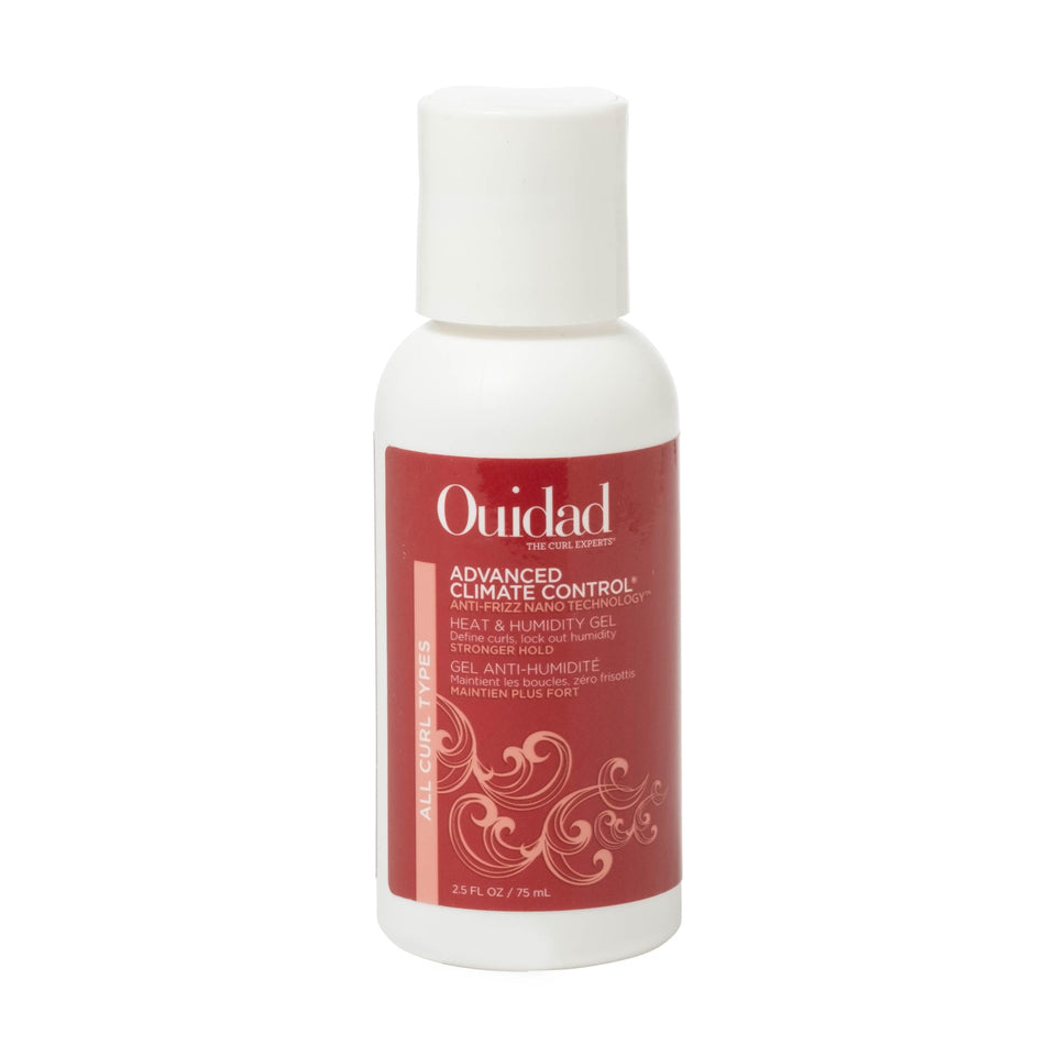Ouidad travel size front packaging showing product and benefits