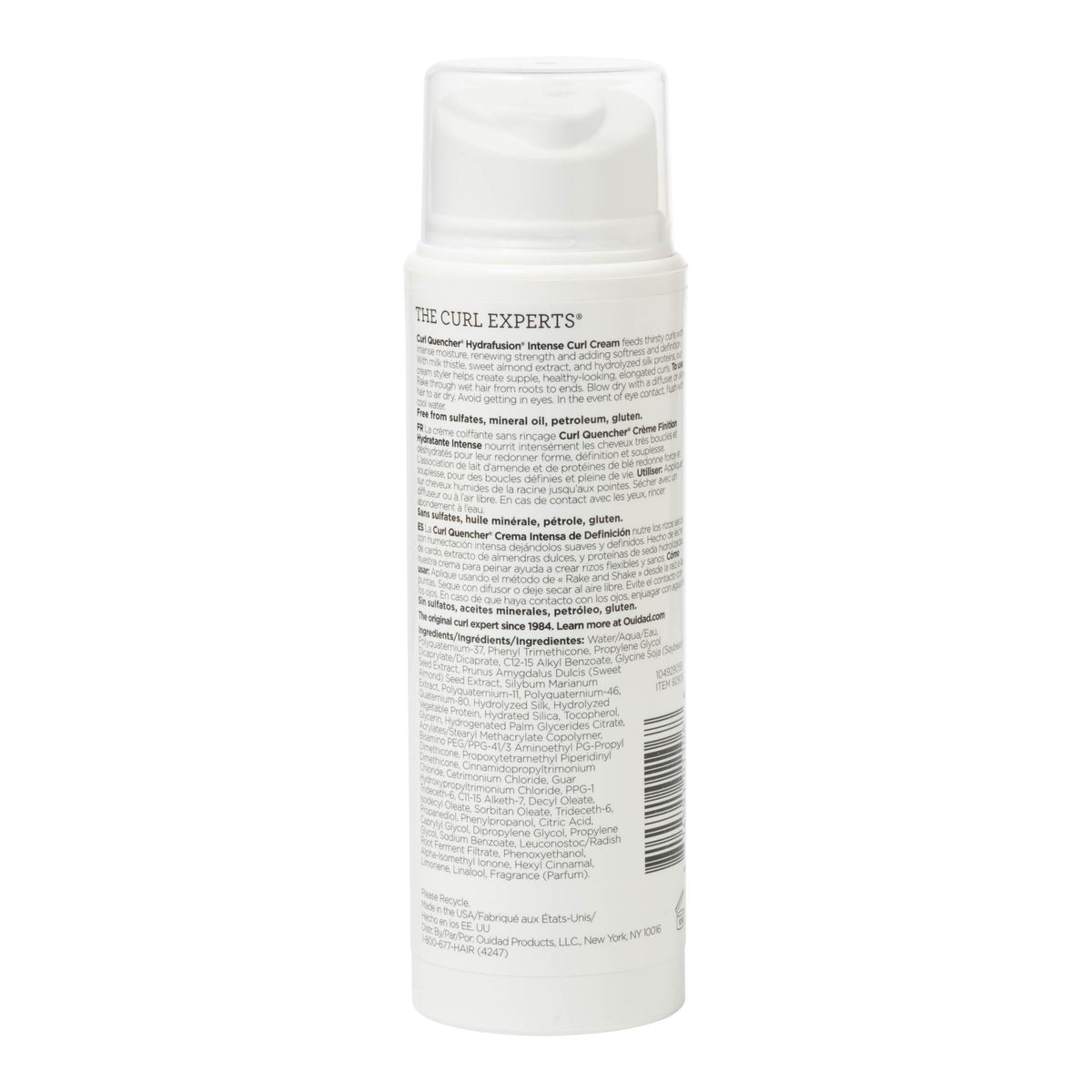 Ouidad cream texture close-up showing hydrating formula and smooth feel