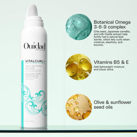 Close-up foam texture of Ouidad VitalCurl+ illustrating airy, weightless hold