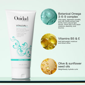 Ouidad texture close-up of gel-cream showing lightweight consistency and spreadability