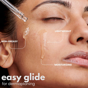 Ouiloe after dermaplane skin looks smoother and softer post-treatment