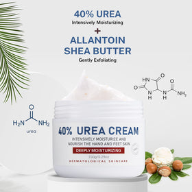 OUKEYA cream applied to heel demonstrating targeted repair benefit