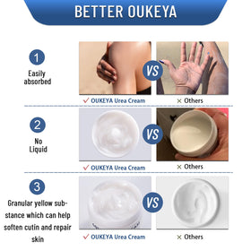 OUKEYA close-up of cream smoothness illustrating fast absorption benefit