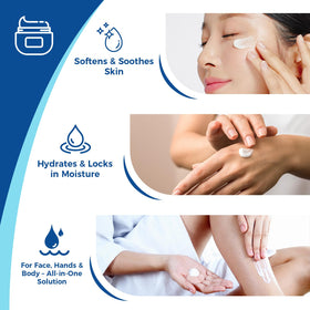 OUKEYA before and after on elbow and knee showing smoother skin benefit