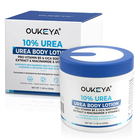 OUKEYA being applied to heels before socks to lock in moisture benefit