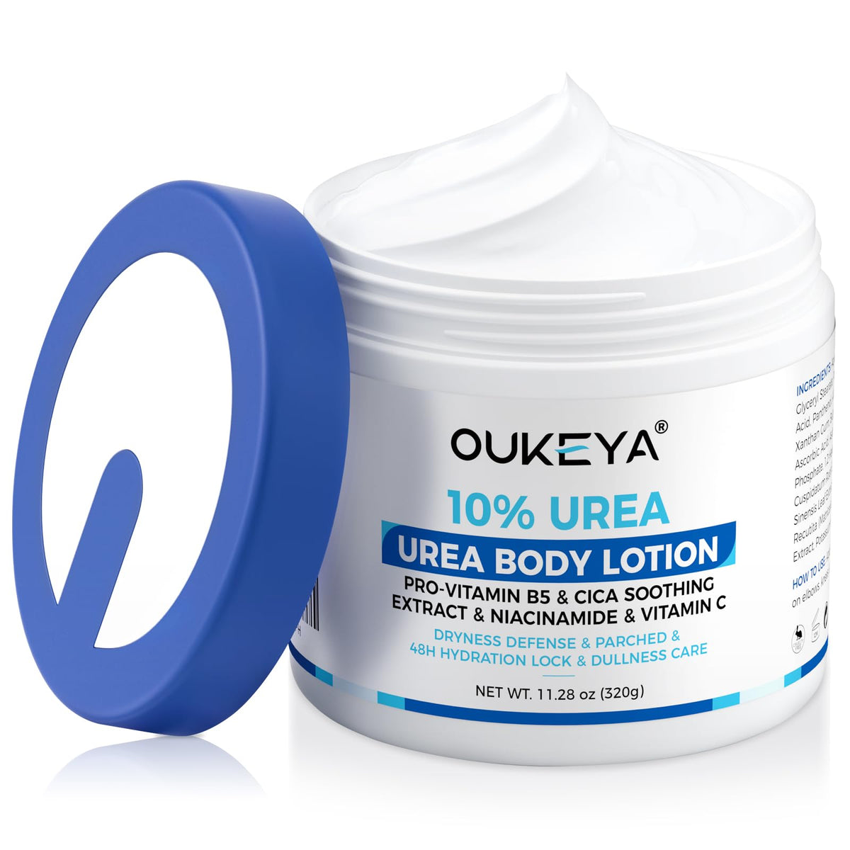 OUKEYA front jar view showing clean label and large-capacity benefit