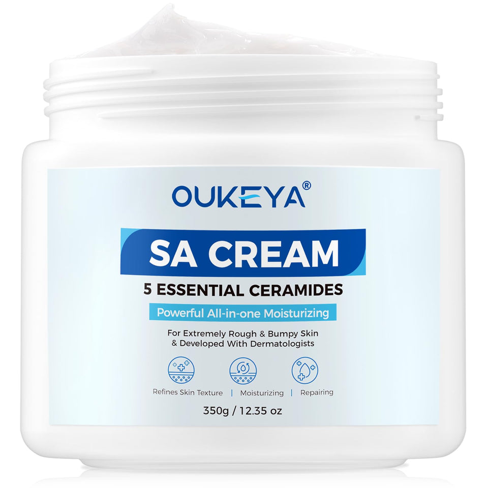 OUKEYA front packaging showing tube and product name with benefits