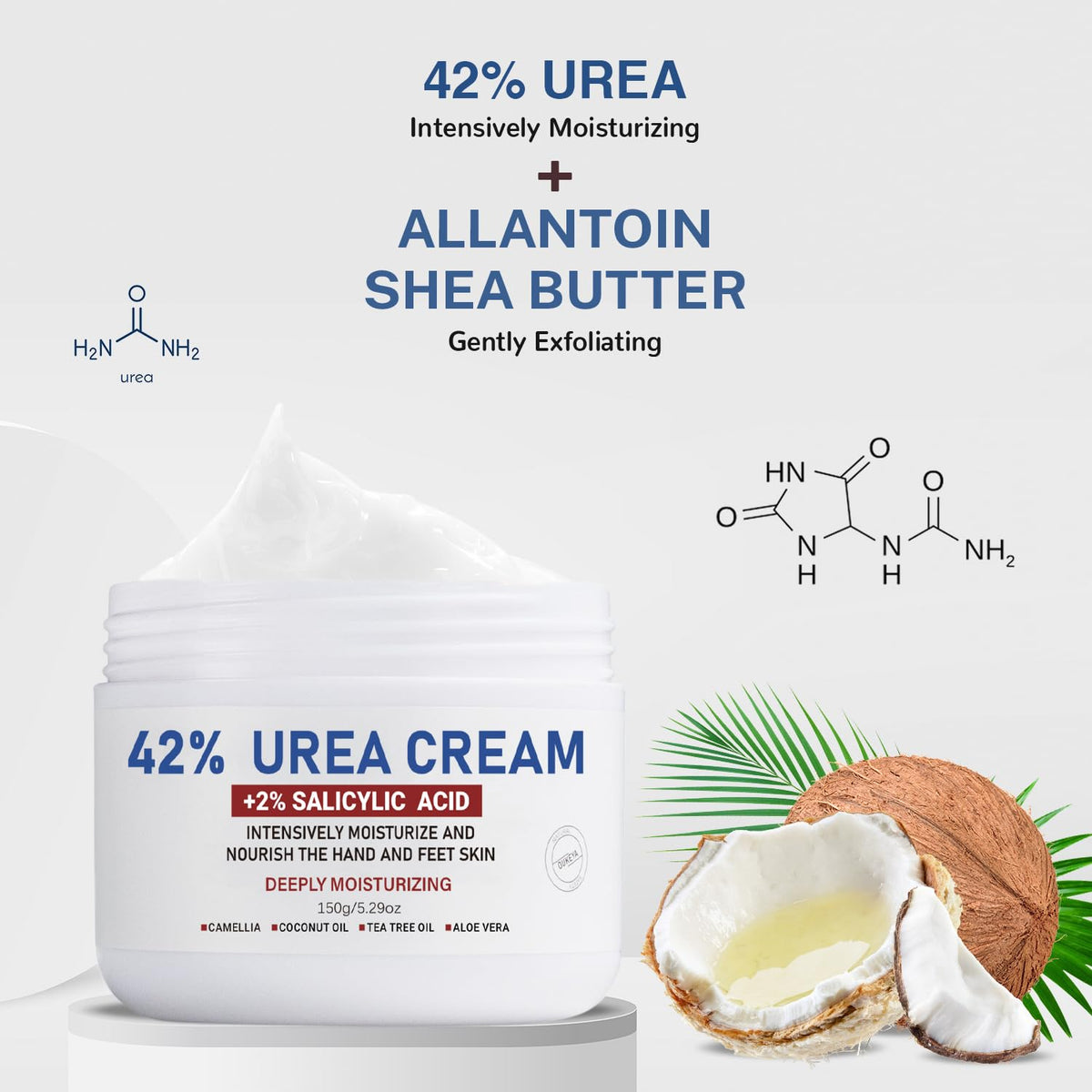 OUKEYA cream texture close-up demonstrating rich, fast-absorbing formula