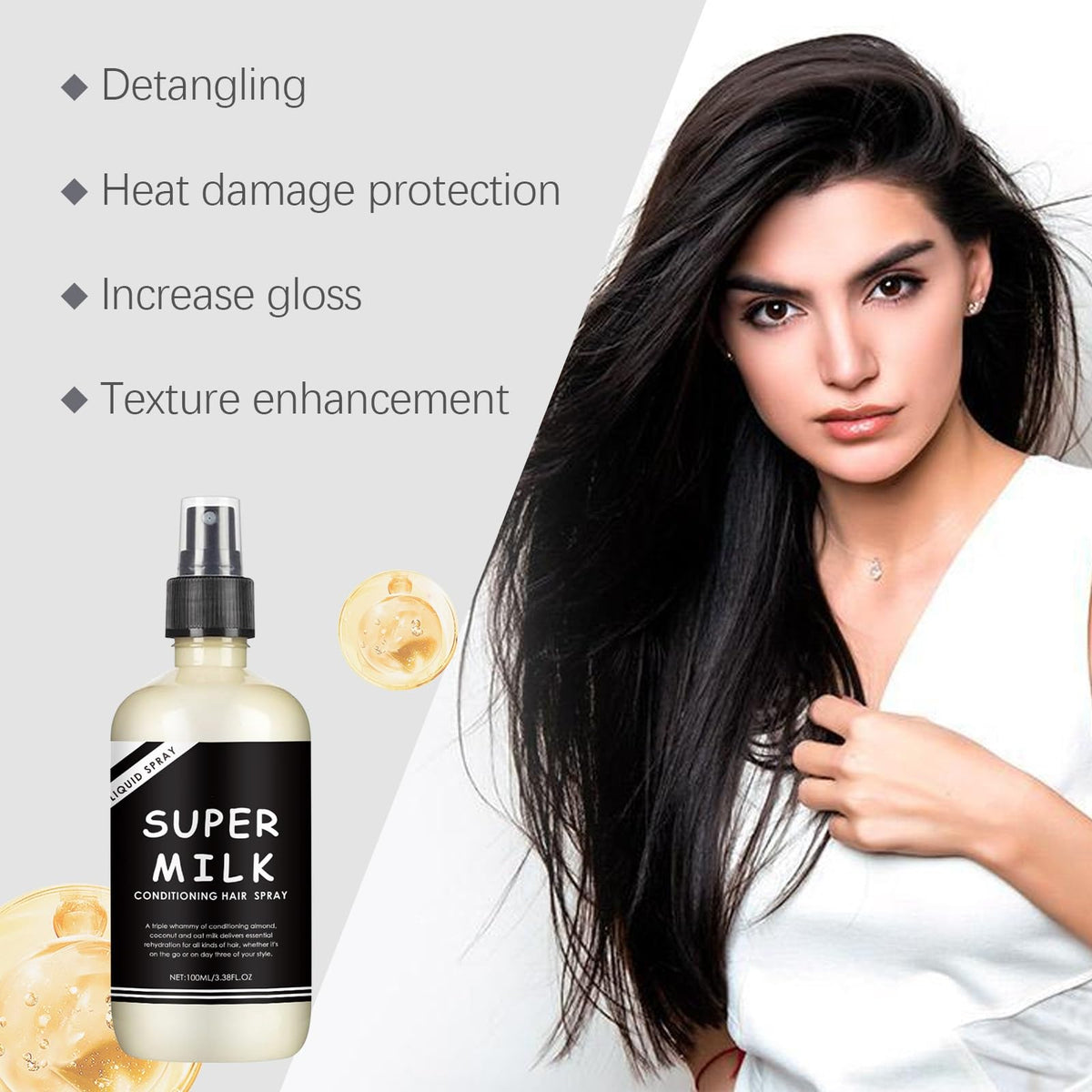OUKPANE product texture drip close-up highlighting moisturizing milky formula