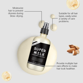 OUKPANE being misted on damp hair to detangle and prep for styling