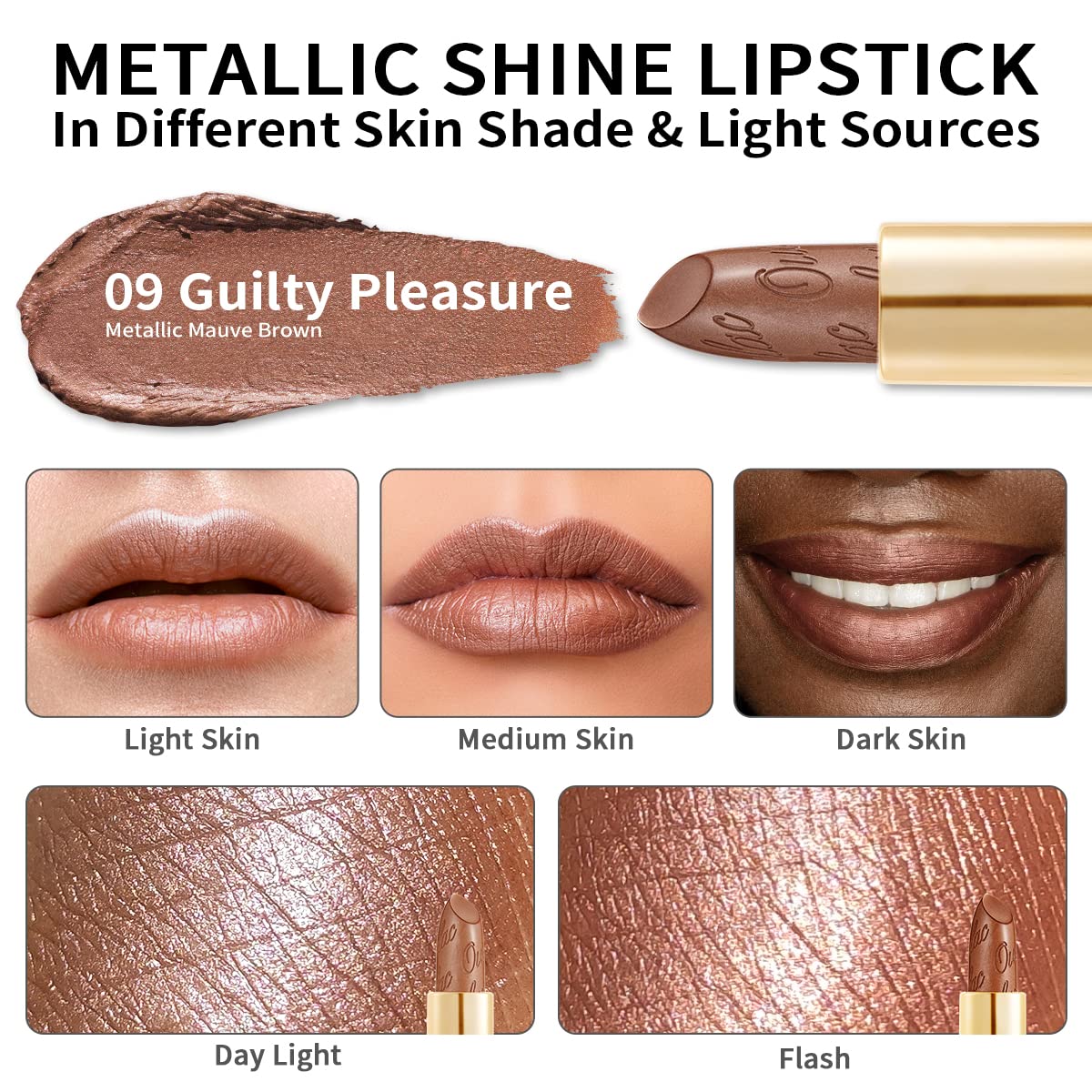 Oulac full lips application in studio lighting demonstrating rich coverage benefit