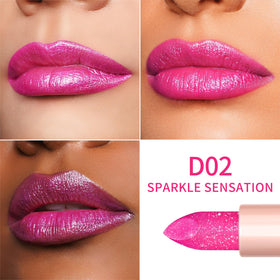 Oulac lip application on model close-up illustrating luminous shine and natural hydration benefit