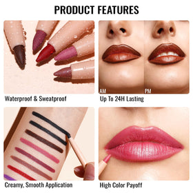 Oulac lip application showing defined lip line and natural enhancement