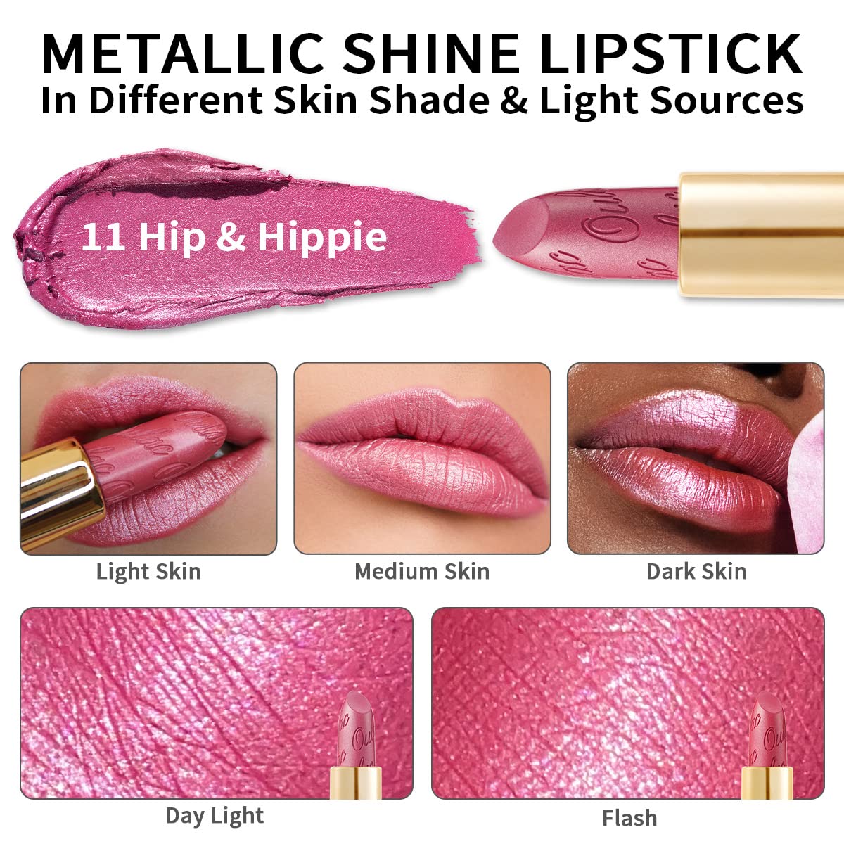 Oulac open tube with mirror highlighting easy on-the-go touch-ups
