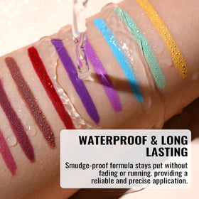 Oulac creamy teal swatch on skin illustrating smooth pigment payoff